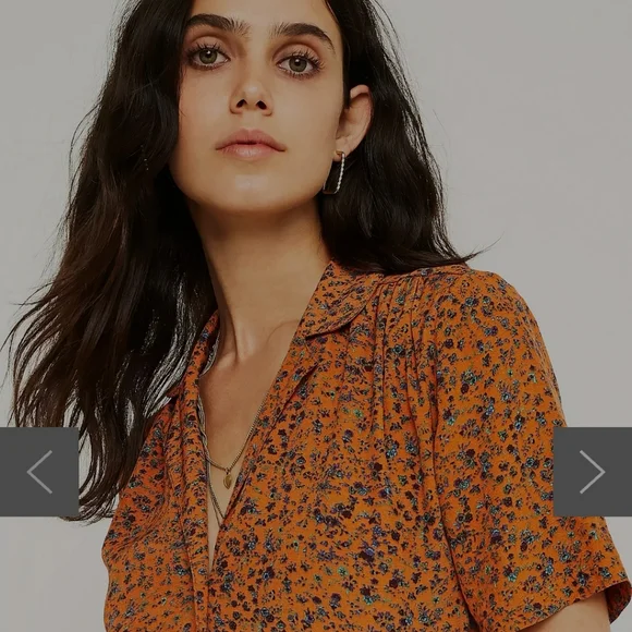 Urban Outfitters Orange Floral Dress - Picture 3 of 12